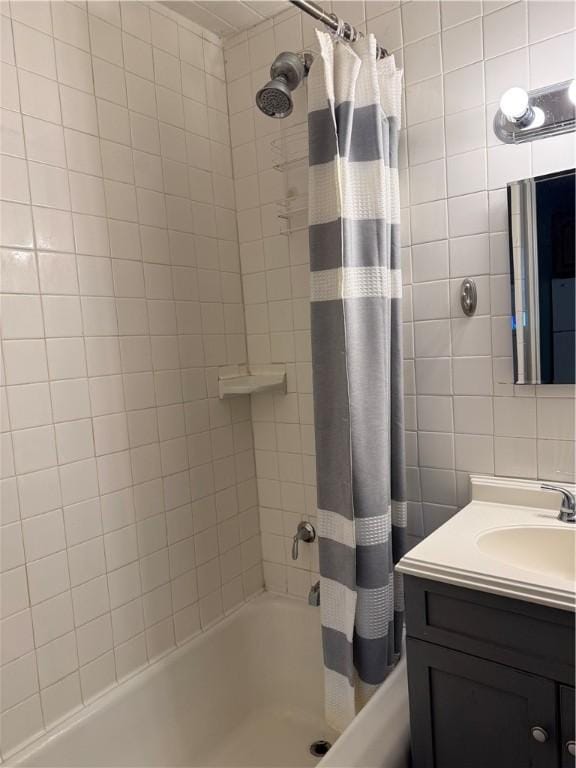 216 Center St, Slippery Rock Boro, PA 16057 - bathroom with shower / bathtub combination with curtain and vanity