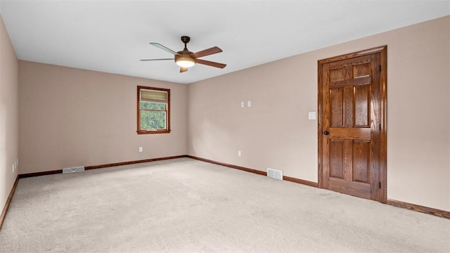 240 La Ray Dr, Center Twp But, PA 16001 - empty room with carpet flooring, ceiling fan, and baseboards