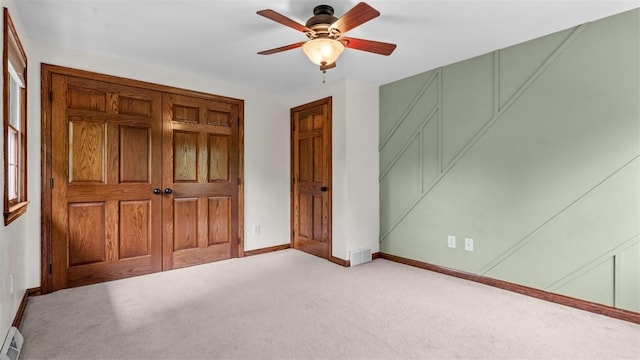 240 La Ray Dr, Center Twp But, PA 16001 - unfurnished bedroom featuring light colored carpet, baseboards, and a ceiling fan