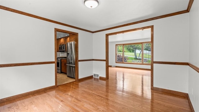 240 La Ray Dr, Center Twp But, PA 16001 - unfurnished room featuring light wood finished floors, ornamental molding, and baseboards