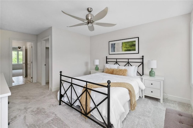 304 Azalea Ln, Marshall, PA 15005 - bedroom with light colored carpet, baseboards, and ceiling fan