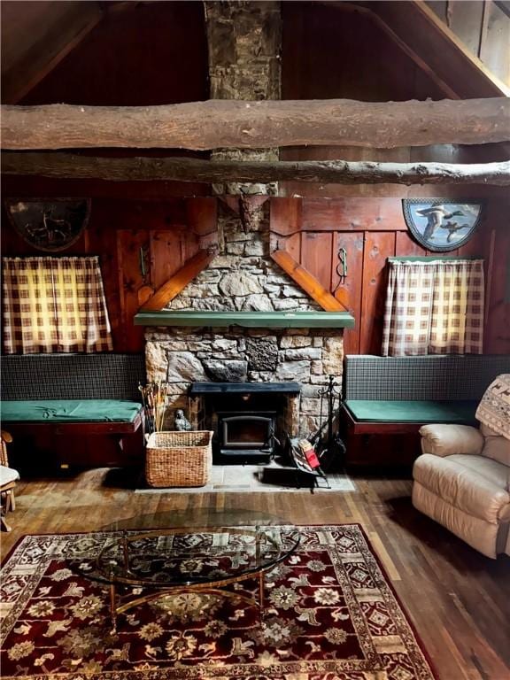 116 Camp Ln, Ligonier Twp, PA 15658 - living area featuring wood finished floors