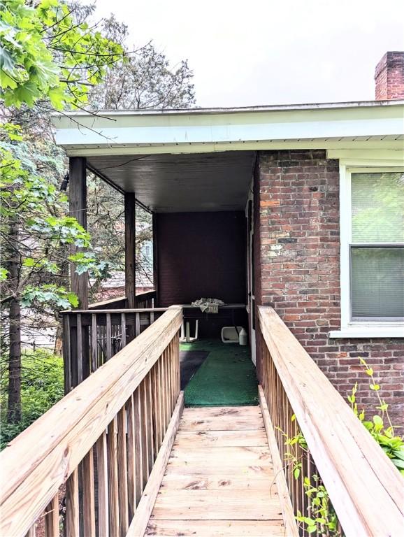 3200 Central Ave, Marshall Shadeland, PA 15212 - doorway to property with brick siding and a chimney