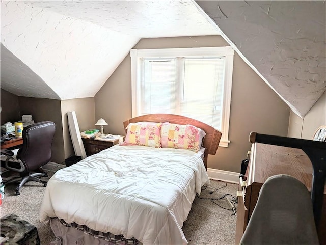 3200 Central Ave, Marshall Shadeland, PA 15212 - bedroom with carpet, vaulted ceiling, and baseboards