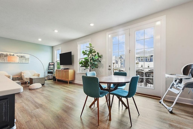 304 Spruce Ln, North Strabane, PA 15317 - dining space with light wood finished floors, recessed lighting, and baseboards