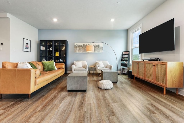 304 Spruce Ln, North Strabane, PA 15317 - living room featuring wood finished floors and recessed lighting