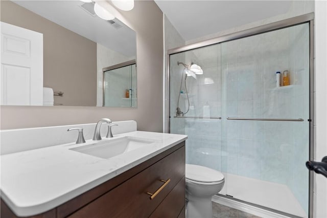 140 Jamestown Ct, Scott Twp Sal, PA 15216 - full bathroom with toilet, vanity, and a shower stall