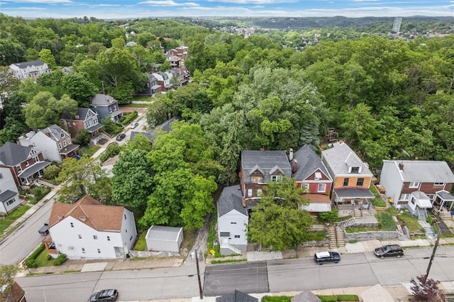 5437 Rosetta St, Garfield, PA 15206 - aerial perspective of suburban area with a heavily wooded area