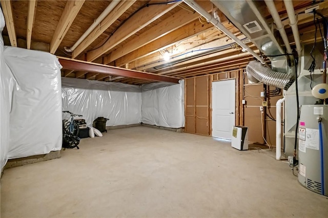 3017 Pelican Dr, Middlesex Twp, PA 16059 - unfinished basement featuring gas water heater