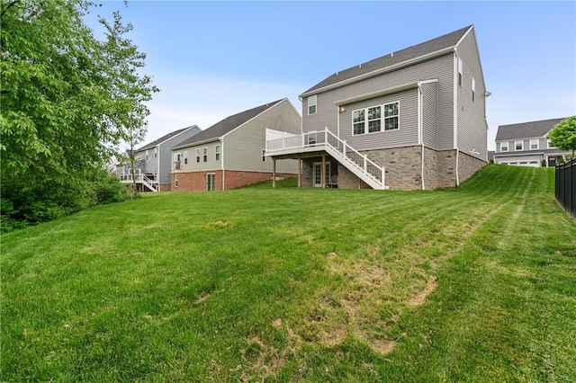 3017 Pelican Dr, Middlesex Twp, PA 16059 - rear view of house with stairs and a wooden deck