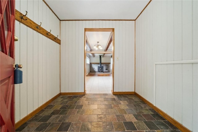506 E End Road Ext, Bullskin Twp, PA 15425 - corridor featuring dark stone finish flooring and baseboards