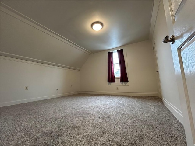 319 Wahl Ave, Evans City Boro, PA 16033 - bonus room with carpet, lofted ceiling, and baseboards