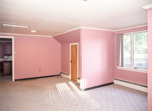 421 E Moody Ave, New Castle/2Nd, PA 16105 - bonus room with a baseboard heating unit, carpet flooring, a baseboard radiator, and baseboards