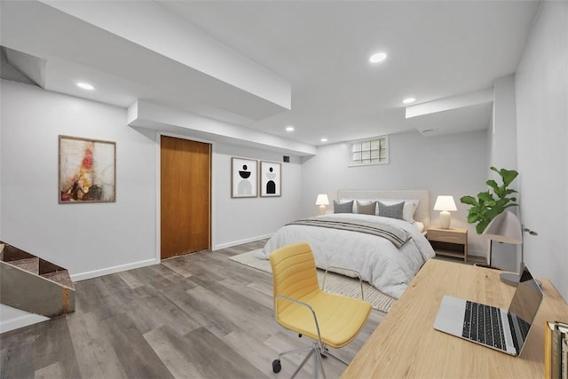 303 Rickey Dr, Monroeville, PA 15146 - bedroom with wood finished floors, recessed lighting, and baseboards