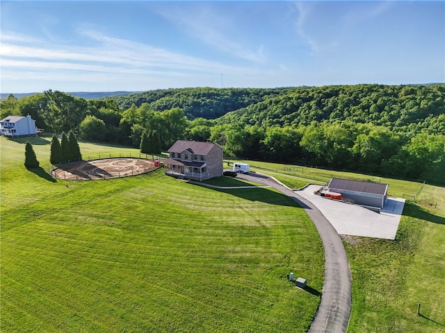 3405 Grandview Rd, Perry Twp Law, PA 16117 - aerial view of property and surrounding area with a heavily wooded area