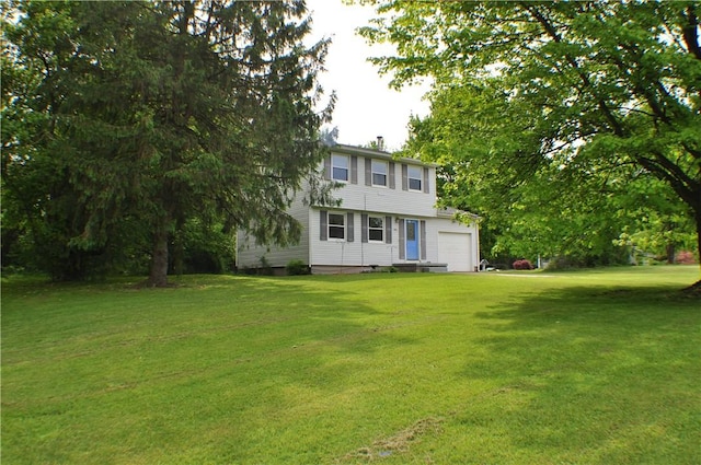 395 Dermond Rd, Hermitage, PA 16148 - view of front of home with a front lawn and a garage