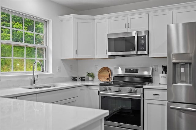 153 Birchwood Way, Irwin, PA 15642 - kitchen with appliances with stainless steel finishes, a sink, light countertops, and plenty of natural light