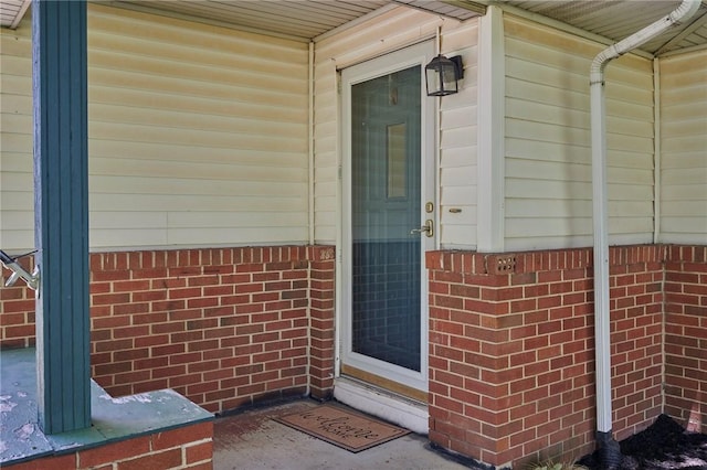 125 Srader Grove Rd, South Buffalo Twp, PA 16229 - doorway to property featuring brick siding