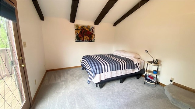 1303 Forest Ave, New Kensington, PA 15068 - bedroom with carpet floors, baseboards, and beam ceiling