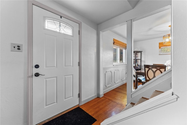 5101 Azalea Dr, Whitehall, PA 15236 - entrance foyer with healthy amount of natural light and wood finished floors