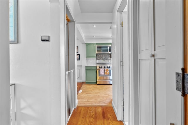 5101 Azalea Dr, Whitehall, PA 15236 - corridor with light wood-style flooring and recessed lighting