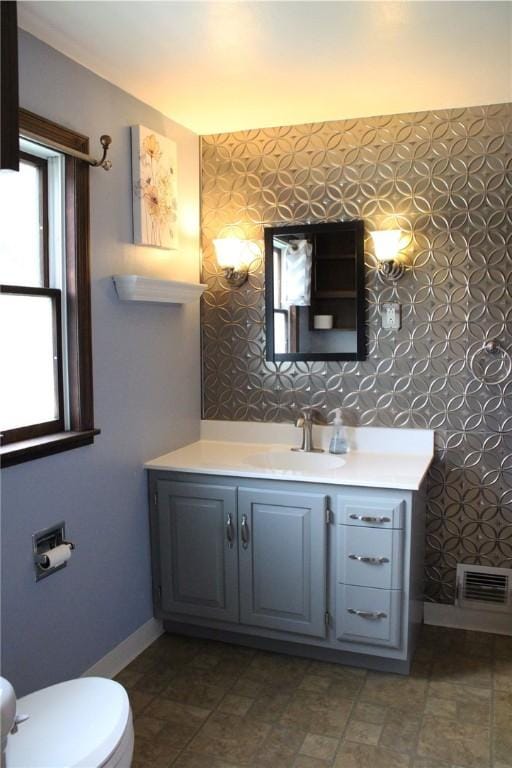5827 Kings School Rd, Bethel Park, PA 15102 - half bath featuring vanity and toilet
