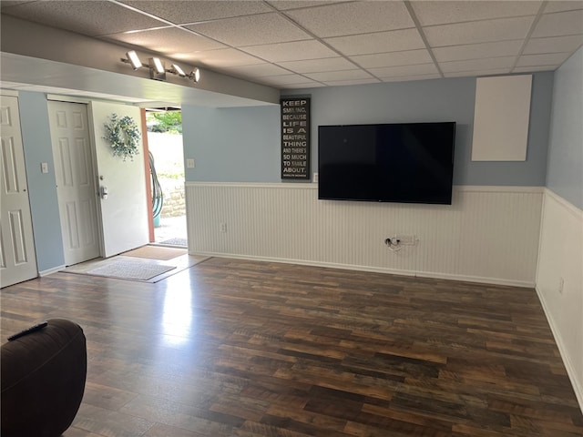 5827 Kings School Rd, Bethel Park, PA 15102 - unfurnished room with a wainscoted wall, wood finished floors, and a paneled ceiling
