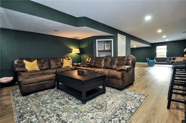 1624 Windsor Rd, North Huntingdon, PA 15642 - living area with hardwood / wood-style flooring and recessed lighting