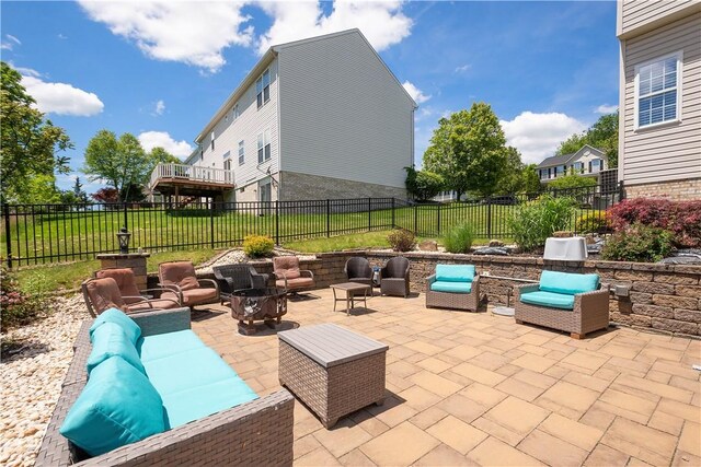 5121 Forest Ridge Dr, South Fayette, PA 15057 - fenced backyard with a patio and an outdoor hangout area