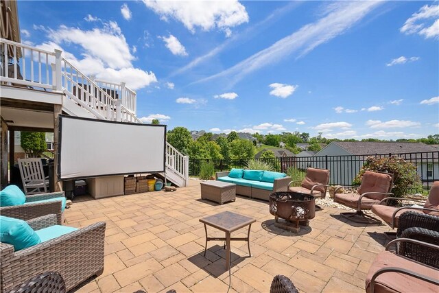 5121 Forest Ridge Dr, South Fayette, PA 15057 - view of patio with stairway and an outdoor living space