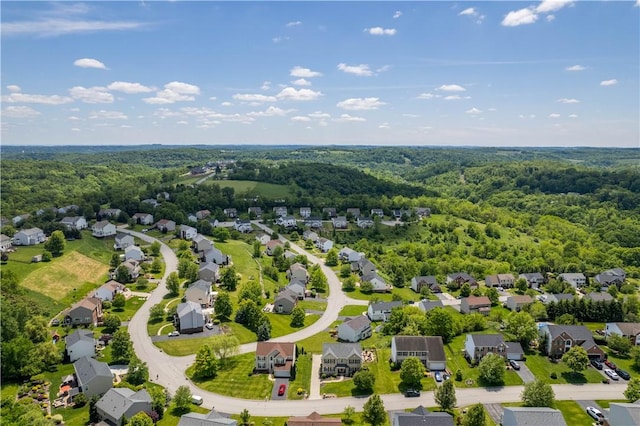 5121 Forest Ridge Dr, South Fayette, PA 15057 - aerial view of residential area with a heavily wooded area