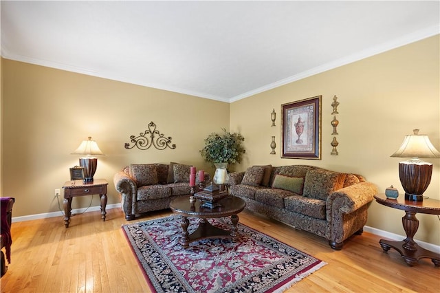 5121 Forest Ridge Dr, South Fayette, PA 15057 - living area with wood-type flooring, crown molding, and baseboards