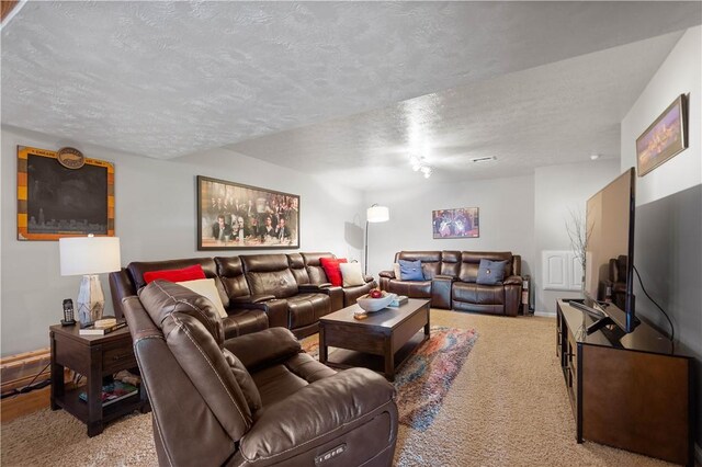5121 Forest Ridge Dr, South Fayette, PA 15057 - living room with a textured ceiling and carpet