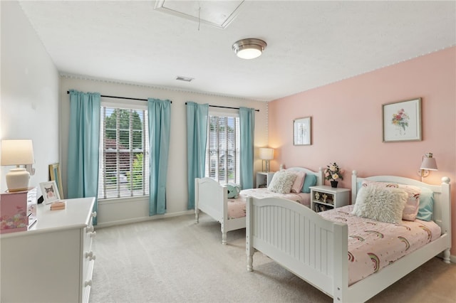 319 Buffalo Ridge Rd, Peters Twp, PA 15317 - bedroom with attic access, light colored carpet, and baseboards