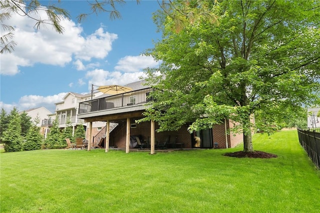 319 Buffalo Ridge Rd, Peters Twp, PA 15317 - back of house featuring stairs, a deck, and brick siding