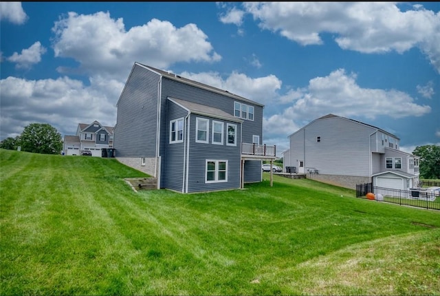 8 Pony Ct, Findlay Twp, PA 15126 - rear view of house with a lawn and a deck