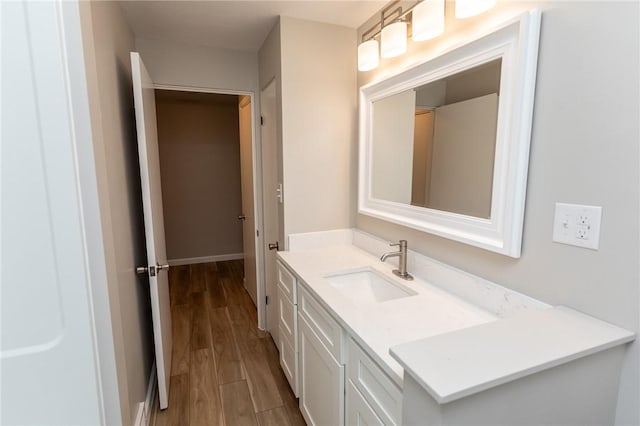5 Albert St, South Union Twp, PA 15401 - bathroom featuring vanity and wood finished floors