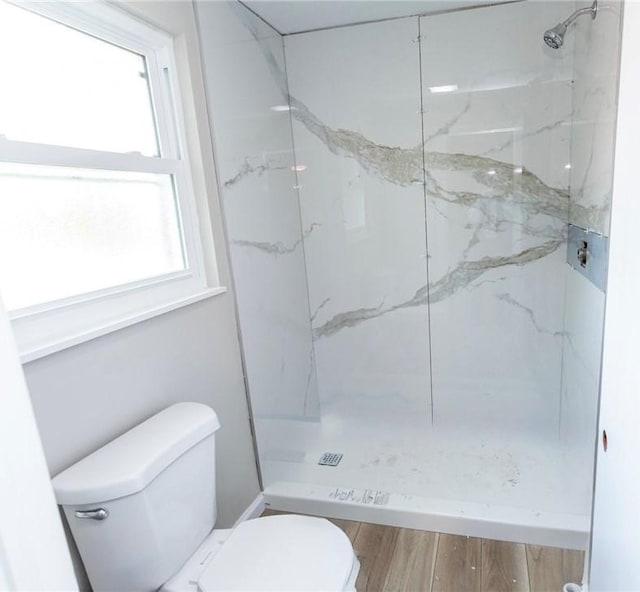 5 Albert St, South Union Twp, PA 15401 - bathroom featuring a marble finish shower and wood finished floors