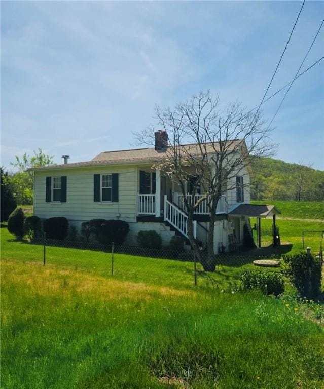15 Naomi St, Washington Twp Fay, PA 15438 - view of front of house featuring a chimney
