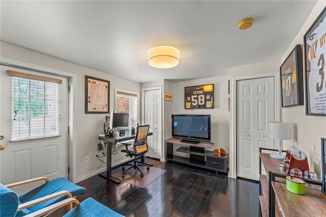 1816 Jane, South Side, PA 15203 - office space featuring dark wood-style flooring, plenty of natural light, and baseboards