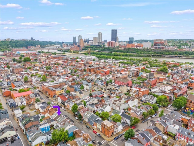 1816 Jane, South Side, PA 15203 - aerial view of property and surrounding area with nearby urban area