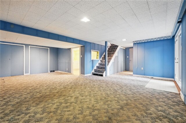 306 Tadmar Ave, Ross Twp, PA 15237 - finished below grade area with carpet and stairway