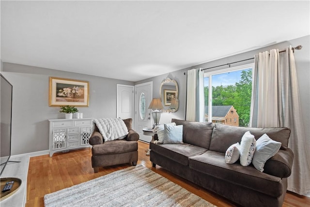 1137 Michael Dr, Baldwin Boro, PA 15227 - living area featuring wood finished floors and baseboards