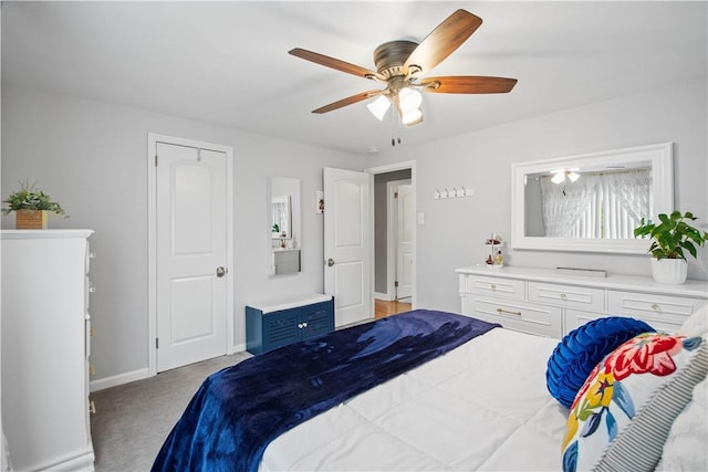 1137 Michael Dr, Baldwin Boro, PA 15227 - carpeted bedroom featuring a ceiling fan and baseboards