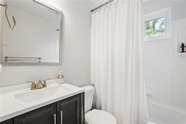 244 Burch Dr, Coraopolis, PA 15108 - bathroom with toilet, vanity, and shower / bathtub combination with curtain
