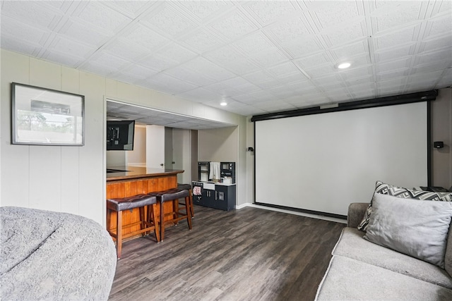 244 Burch Dr, Coraopolis, PA 15108 - home theater featuring dark wood finished floors and recessed lighting