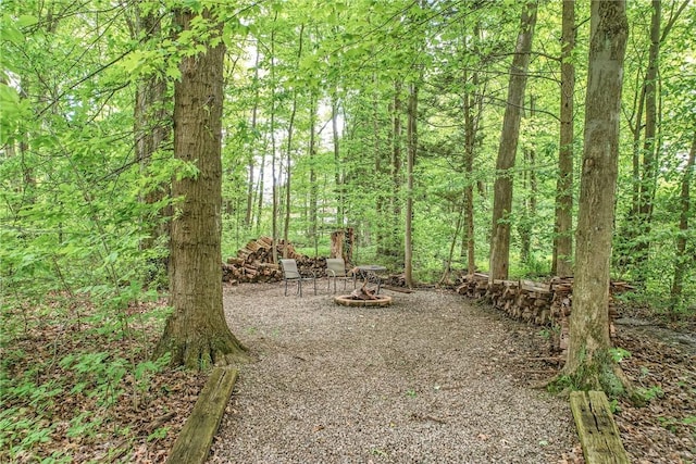 2104 Pierce Bluffs Dr, Hermitage, PA 16148 - view of yard with a wooded view