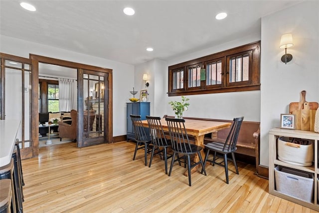 952 Jackman Ave, Avalon, PA 15202 - dining room featuring light wood-style flooring, recessed lighting, french doors, and baseboards