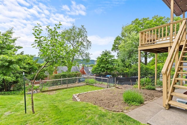 952 Jackman Ave, Avalon, PA 15202 - view of yard featuring stairs, a garden, and a deck