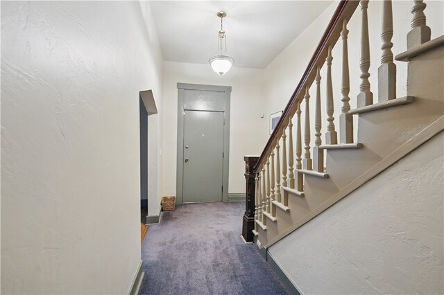 342 E 11th Ave, Homestead, PA 15120 - carpeted entryway with baseboards and stairs